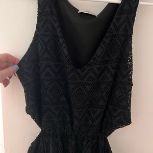 Black maxi dress with side cutouts